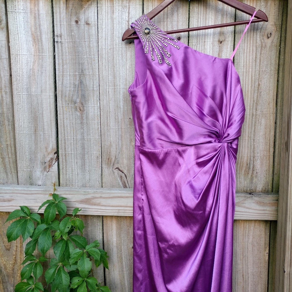 Adrianna Papell Purple Evening Gown
